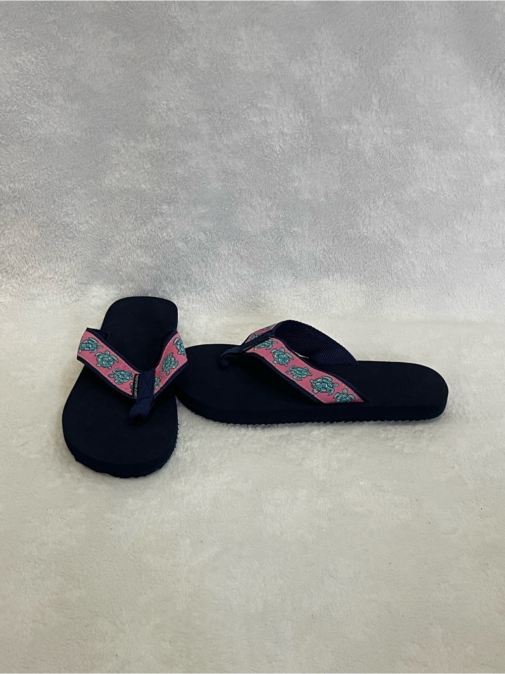 Simply Southern Navy Flip Flops with Sea Turtles